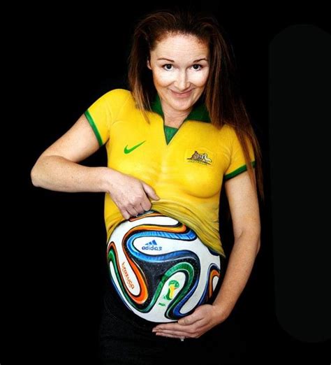 women's soccer body paint